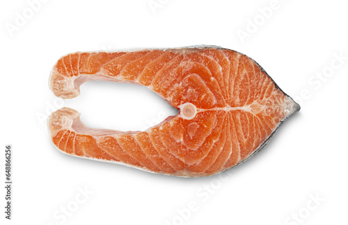 Steak fish salmon isolated on transparent