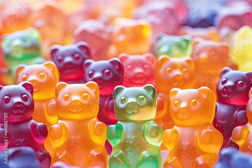 Gummy bears colorful many gummy bear hundreds of gummy yummy super realistic photo photo