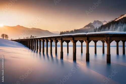 Wallpaper Mural the wines stand the earth and with snow with decoration   Torontodigital.ca