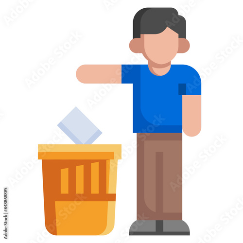 DISPOSE OF RUBBISH filled outline icon,linear,outline,graphic,illustration