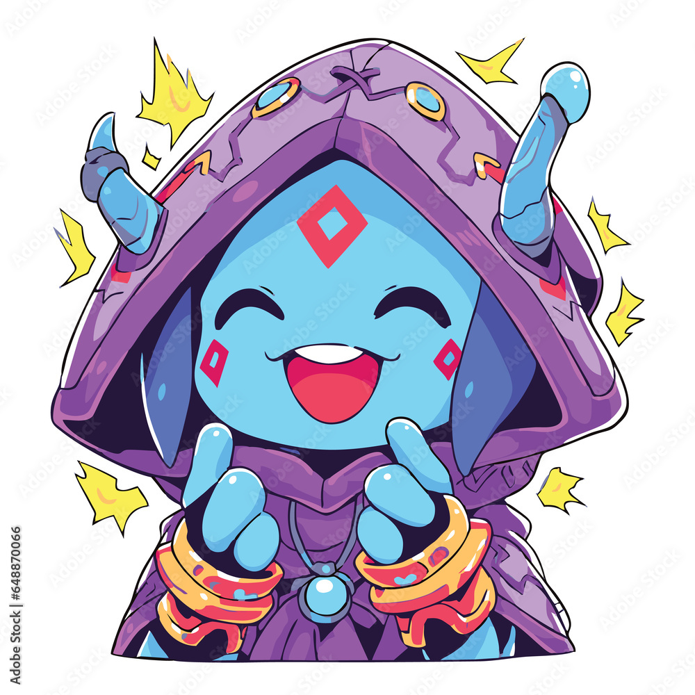 Vigorous action-packed character in flat style Vigorous action-packed character in flat style