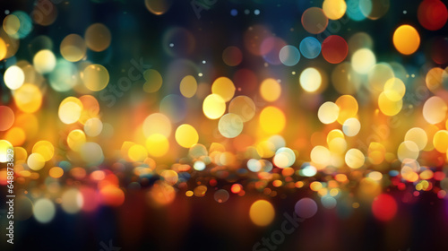 Abstract background with bokeh defocused lights. Colorful lights. © Anna
