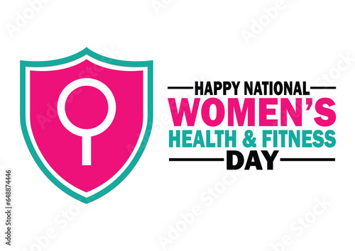 Happy National Women's Health and Fitness Day. Vector illustration. Design for banner, poster or print.