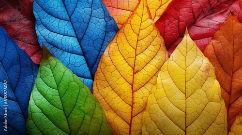 Colorful autumn leaves background  Generative AI