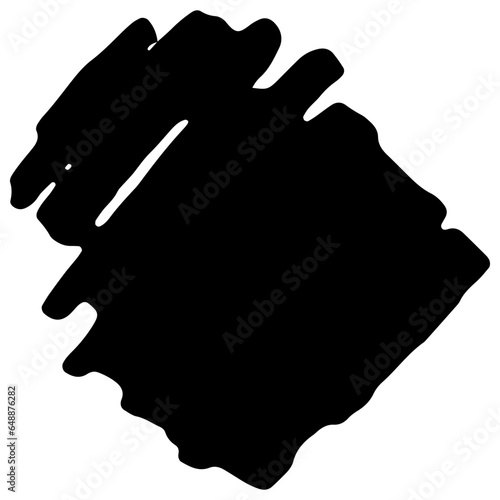 Grunge Hand Drawn Paint Stroke. Brush Scribble Vector Illustration.