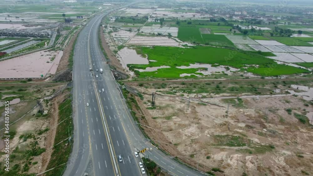 Aerial view of highway in Lahore Pakistan Aerial view of highway in Lahore Pakistan
