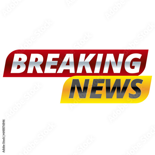 Breaking News Logo on transparent background