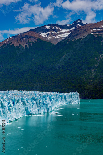 glacial landscape of Perito Moreno in Pampa Argentina