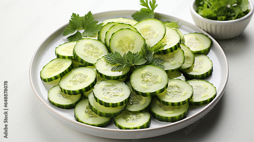 cucumber slices on a plate, attractive, engaging, HD wallpaper, background Photo cucumber slices on a plate, attractive, engaging, HD wallpaper, background Photo