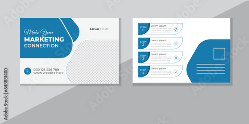 


Vector postcard  template design, modern business postcard template, abstract business postcard and creative design.