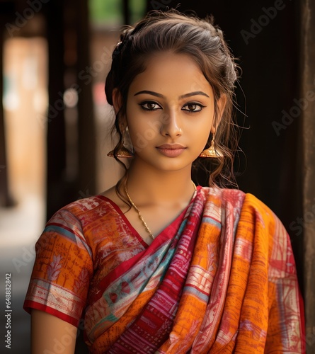 Odisha Teen in Beautiful Silk Sambalpuri Saree