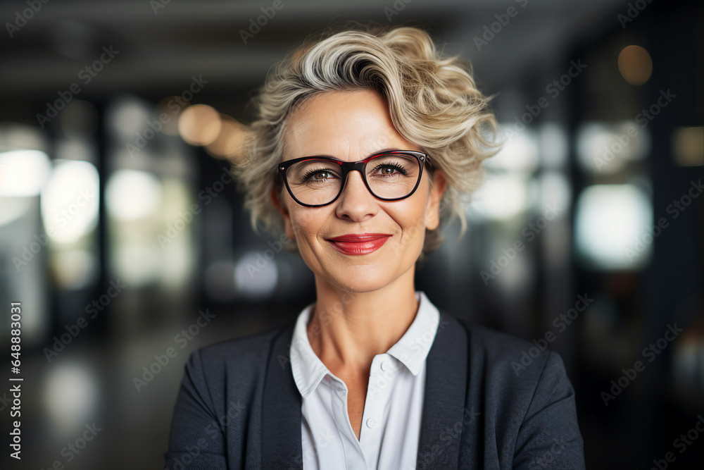 Generative Ai illustration of aged charming woman model amazing appearance Generative Ai illustration of aged charming woman model amazing appearance