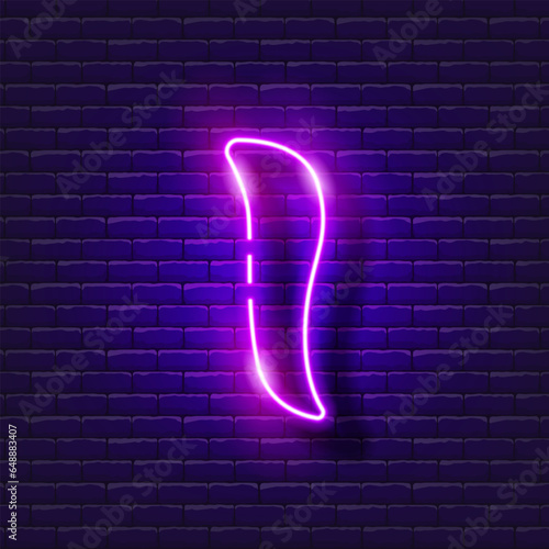 Guasha massager facial scraper neon icon. Beauty and youth concept