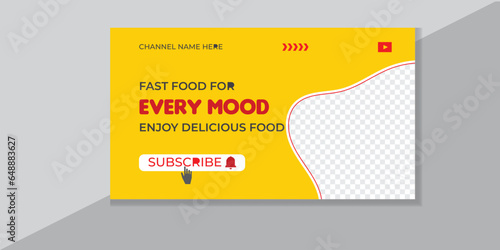 Vector youtube thumbnail  template design ,modern business youtube thumbnail template, abstract business youtube thumbnail and creative design.
