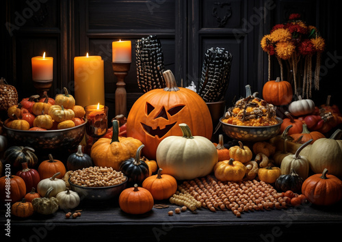 halloween night pumpkin and pumpkins