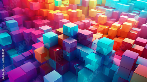 Vibrant Abstract Cube Background