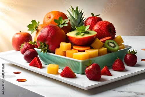 fruit salad on a plate