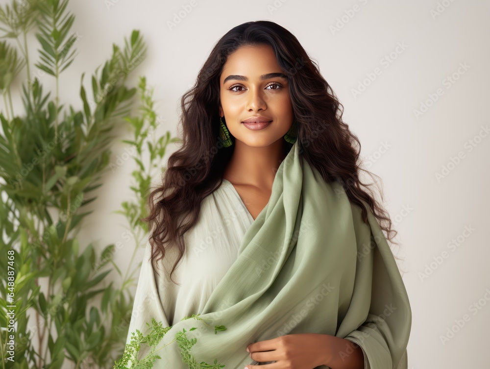 Sustainable Fashion: Indian Beauty in Eco-Friendly Outfit Sustainable Fashion: Indian Beauty in Eco-Friendly Outfit
