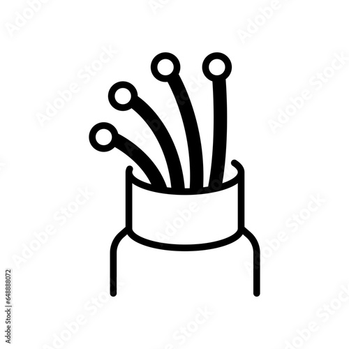 Fiber optic cable, broadband icon. fibre broadband bandwidth , electric cable. Mechanical wireless port connecting. optical cables. outline style vector illustration. design on white background EPS 10