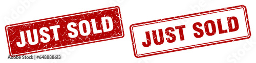 just sold stamp set. just sold square grunge sign