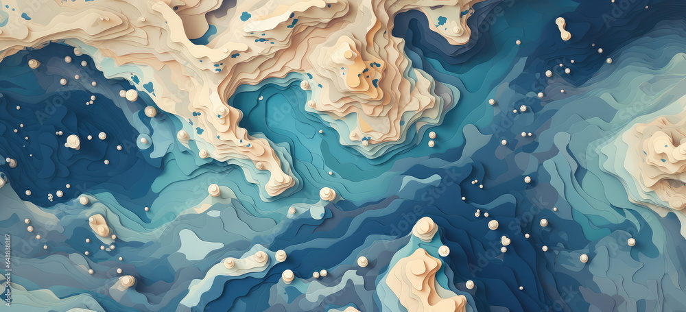 Obraz premium contour line like map geological abstract background. coastline. 