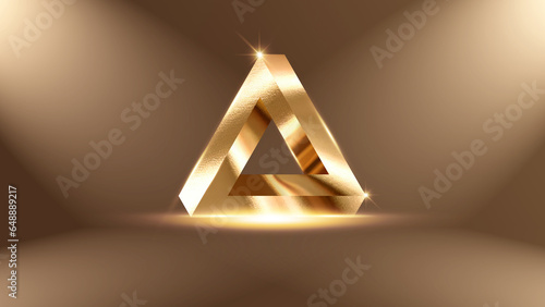 gold Triangle infinity with background.