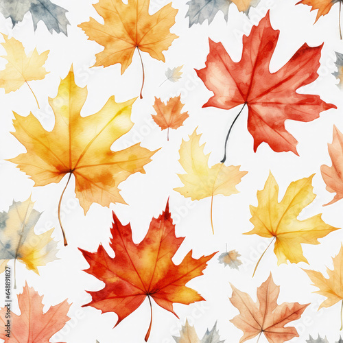Abstract art autumn background with watercolor flowers, birch leaves. Watercolor natural art perfect for fall festival decorative design, header, banner, web, wall decor, cards. jpg