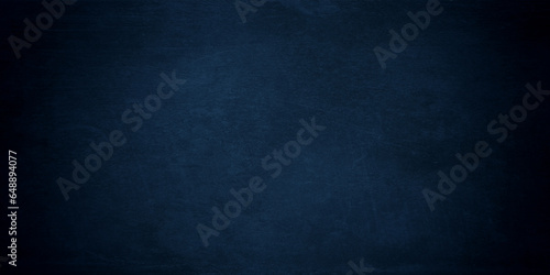 Beautiful Abstract Grunge Decorative Navy Blue Dark Wall texture Background. Banner With Space For Text. Dark blue background concept