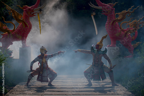 KHON DANCING (THOTSAKAN), PERFORMERS of one of Thailand's most highly regarded dances are keeping the tradition alive, despite the recent decline in popularity of the art form 