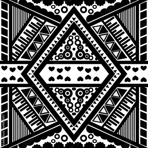 Black and white fabric patterns, various styles
