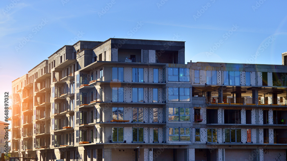 New multistory apartment buildings under construction New multistory apartment buildings under construction