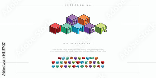 Modern abstract digital alphabet font. Minimal technology typography, Creative urban sport fashion futuristic font and with numbers. vector illustration