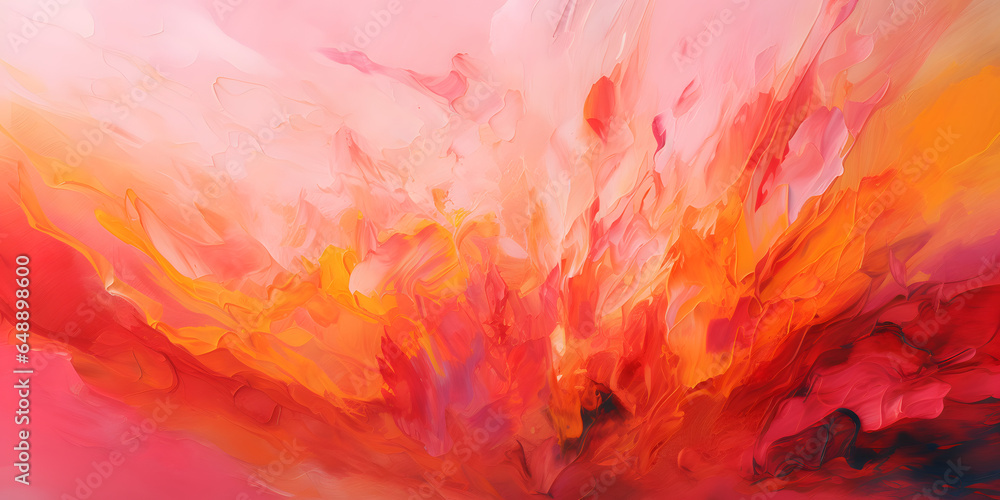 gradient of pink and orange with a texture of brush strok two generative AI