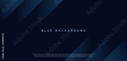 Blue premium abstract background with dark geometric shapes. Very suitable for poster, banner, cover, advertisement, wallpaper and futuristic design concept