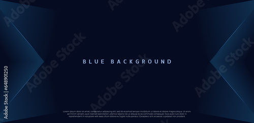 Blue premium abstract background with dark geometric shapes. Very suitable for poster, banner, cover, advertisement, wallpaper and futuristic design concept