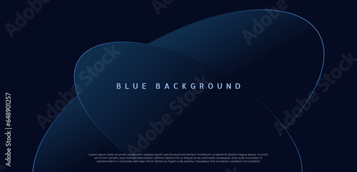 Blue premium abstract background with dark geometric shapes. Very suitable for poster, banner, cover, advertisement, wallpaper and futuristic design concept