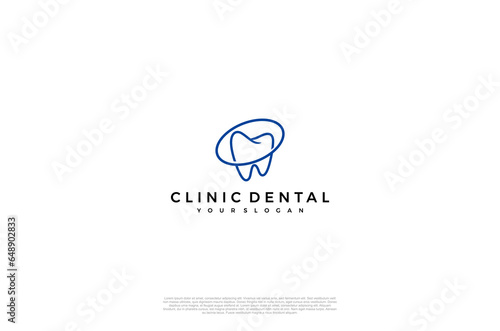 Clinic dental logo designs. Tooth abstract icons, dentist stomatology medical doctor. Vector concept
