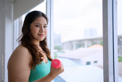 Free Download Plus size woman work out at home. - GFXLoad