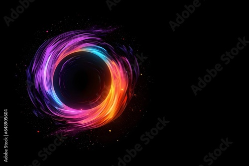 Abstract neon colored circle background