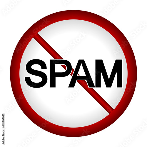 Free Download No spam sign on white background. Vector illustration. - GFXLoad