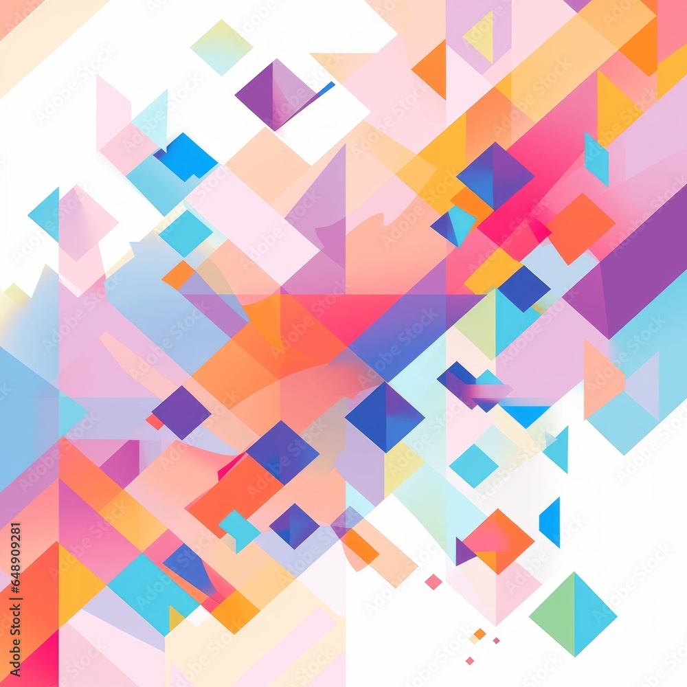 vibrant geometric patterns in abstract art, generative AI vibrant geometric patterns in abstract art, generative AI