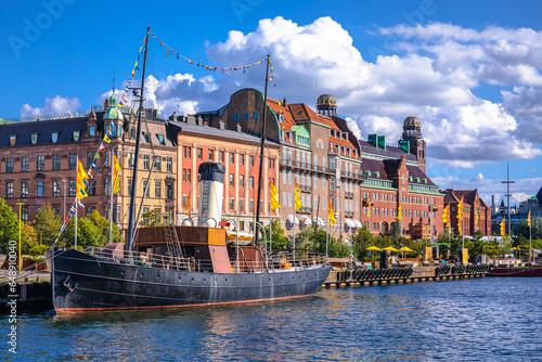 Scenic waterfront and harbor of Malmo view photo