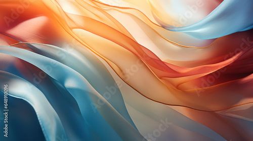 Fluttering colorful fabric in the breeze, a vivid dance of hues.