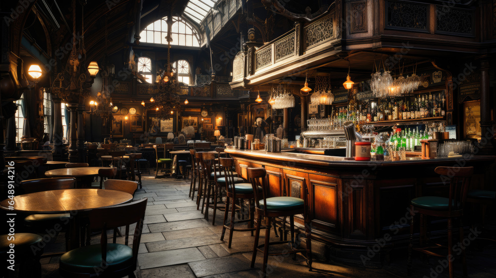 Fototapeta premium English traditional Pub in central London, United Kingdom