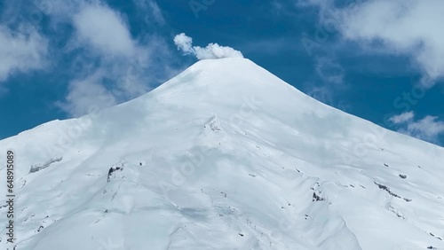 Villarrica Volcano At Pucon Los Lagos Chile. Volcano Pucon Los Lagos. Sun Lake Country Alpine. Sun Forest Trees Country Snowy Nature. Sun Alpine Sun Nature Landscape. Pucon Los Lagos. photo