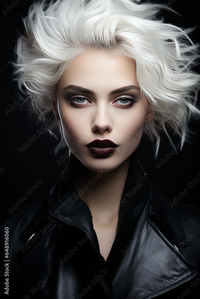 Fashion Model in an Edgy and Avant-Garde Look, Generative AI Fashion Model in an Edgy and Avant-Garde Look, Generative AI