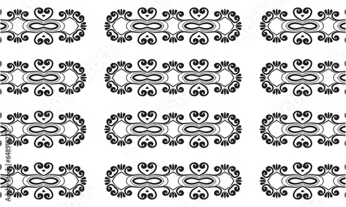 Decorative Seamless Swirling Border pattern. Vector Element  Abstract  Greek  Arabic Illustrations Floral ornament.