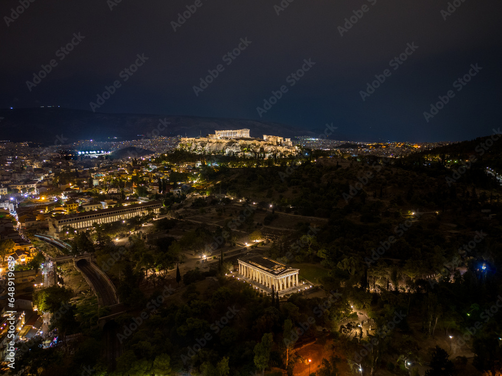 The archaeological site of the Acropolis of Athens with the Parthenon