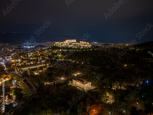 The archaeological site of the Acropolis of Athens with the Parthenon