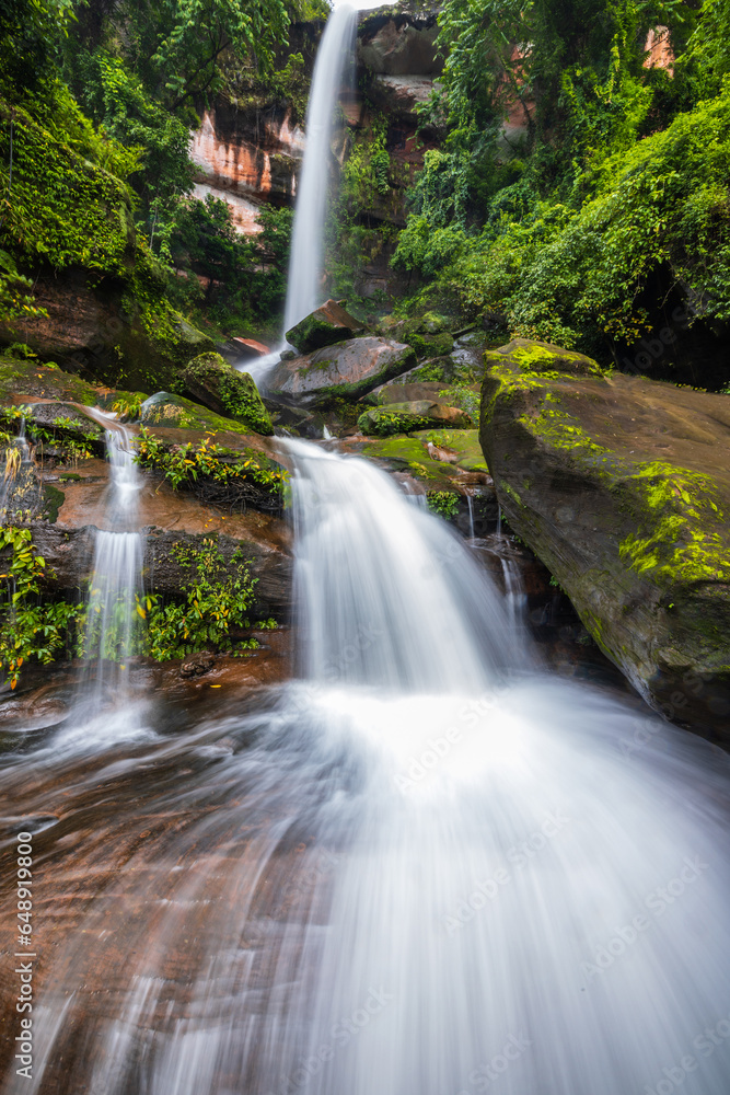 Tad Pho waterfall, Beautiful waterfall in Phu Langka national Park, Nakhon Phanom  province, ThaiLand.